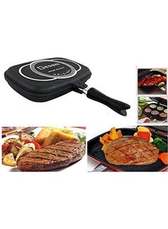 DESSINI Double Sided Grill Pan Black/Silver 36x15x8cm  - Image 4