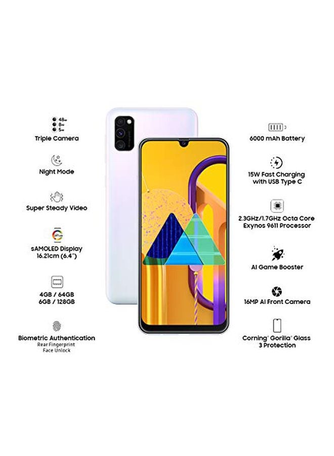 Samsung - Galaxy M30s Dual SIM White 4GB RAM 64GB 4G LTE - Image 1