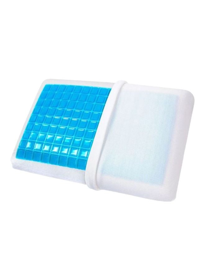 Moon Memory Foam Pillow Gel Microfiber White/Blue 70 x 40cm  - Image 1