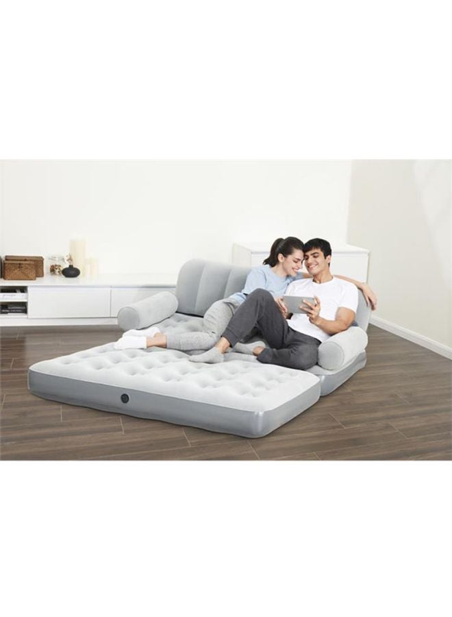 Bestway - Multi-Max Couch With Sidewinder Ac Air Pump Grey 1.88x1.52x0.64meter - Image 1