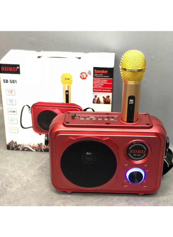 Home Speaker Microphone Karaoke SDRD Sd-501-R Red/Gold/Yellow - v1596879136/N31124644A_2