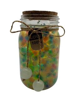 Jelly Water Beads Pickle Jar Style Vase Multicolour 19cm
