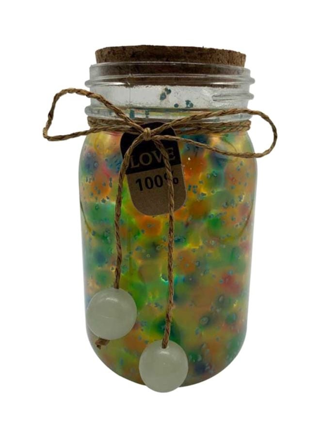 MARGOUN - Jelly Water Beads Pickle Jar Style Vase Multicolour 19cm - Image 1