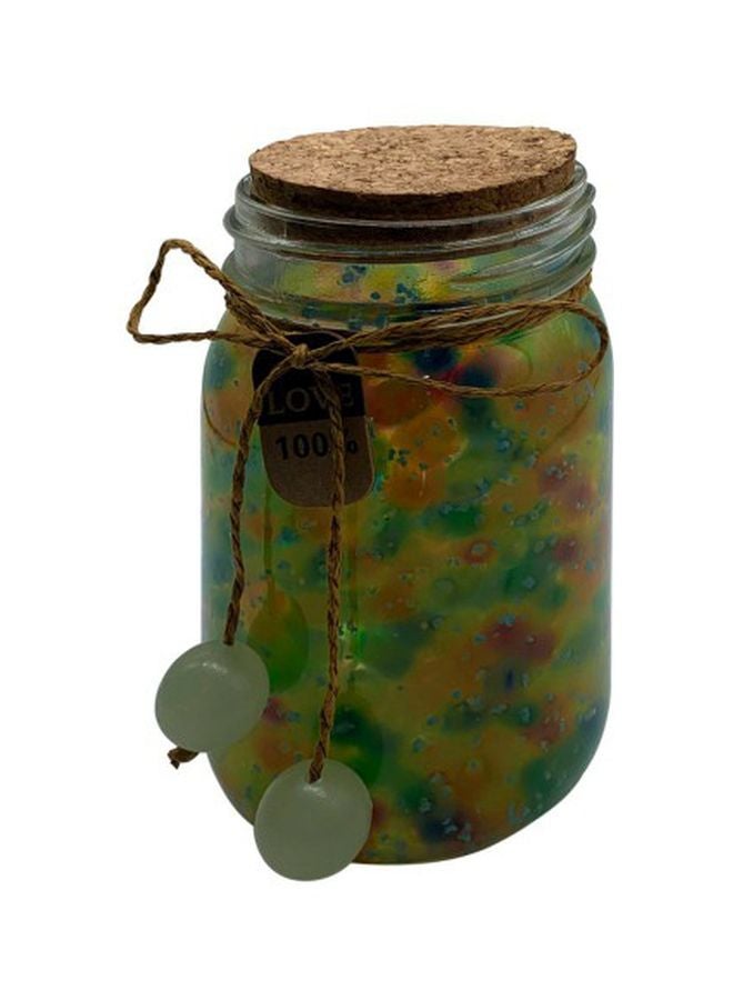 MARGOUN - Jelly Water Beads Pickle Jar Style Vase Multicolour 19cm - Image 1