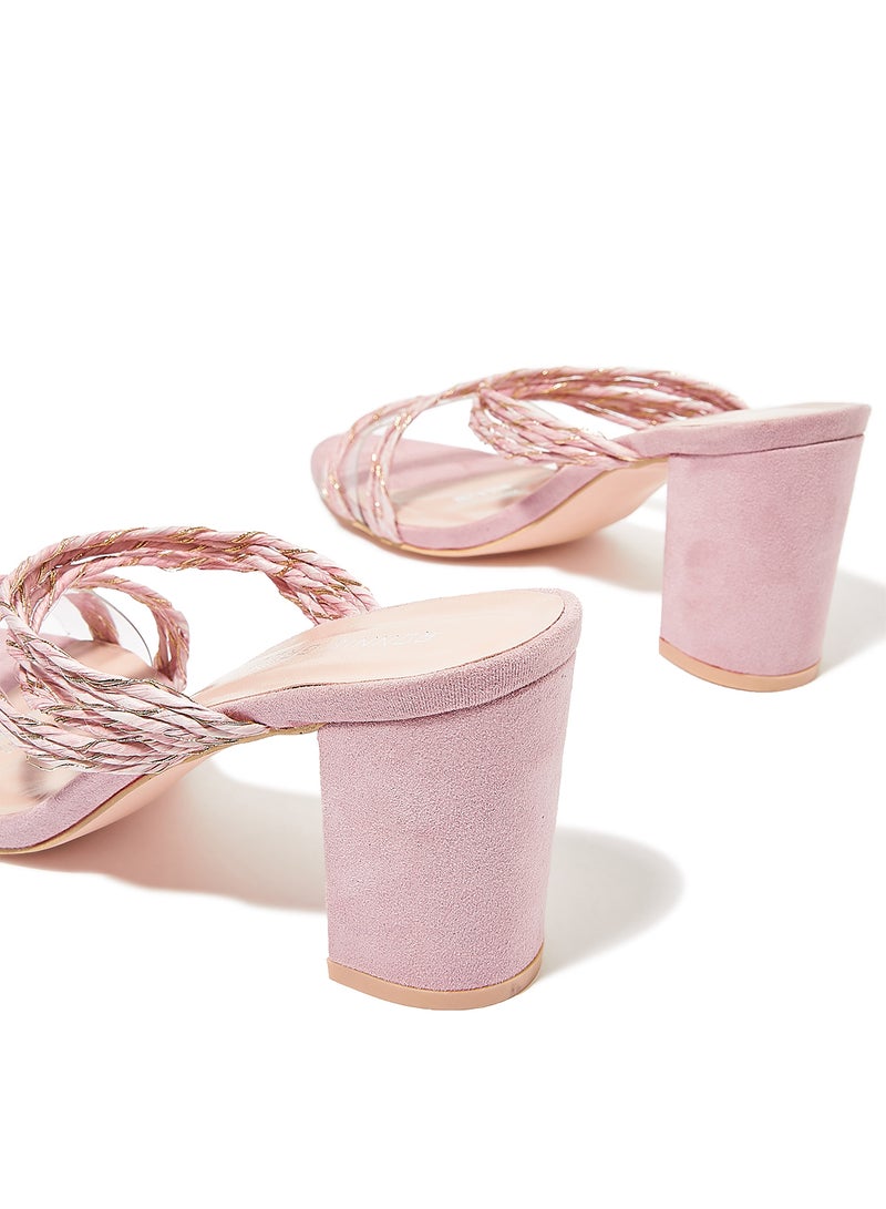 Ronnie Grey Strappy Sandals Pink  - Image 3
