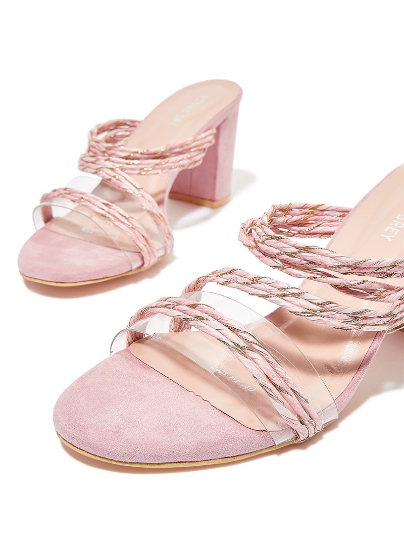 Ronnie Grey Strappy Sandals Pink  - Image 4