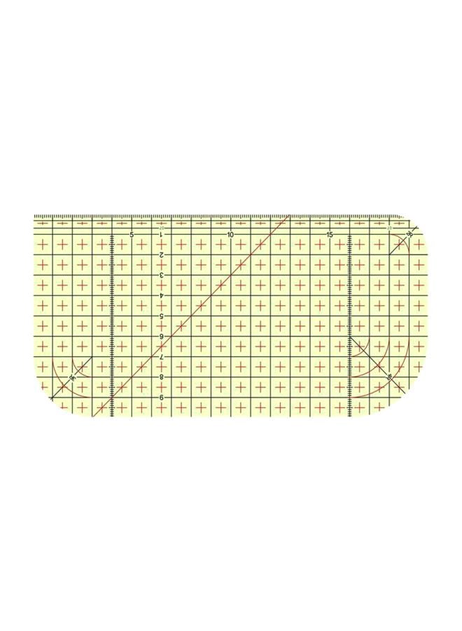 SAPU Hot Ironing Ruler Yellow/Red/Black 20x10cm - Image 1