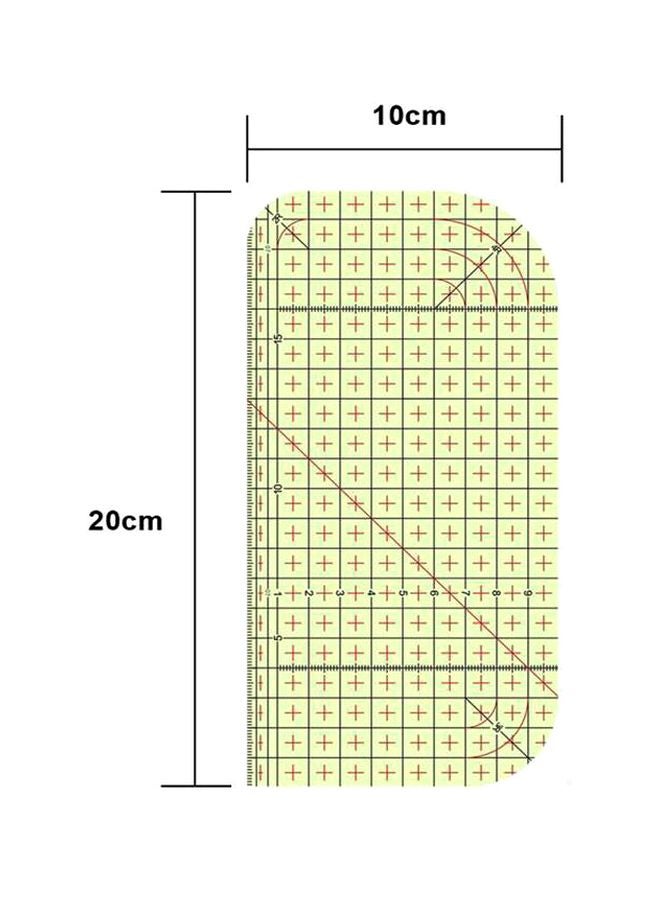 SAPU Hot Ironing Ruler Yellow/Red/Black 20x10cm - Image 2