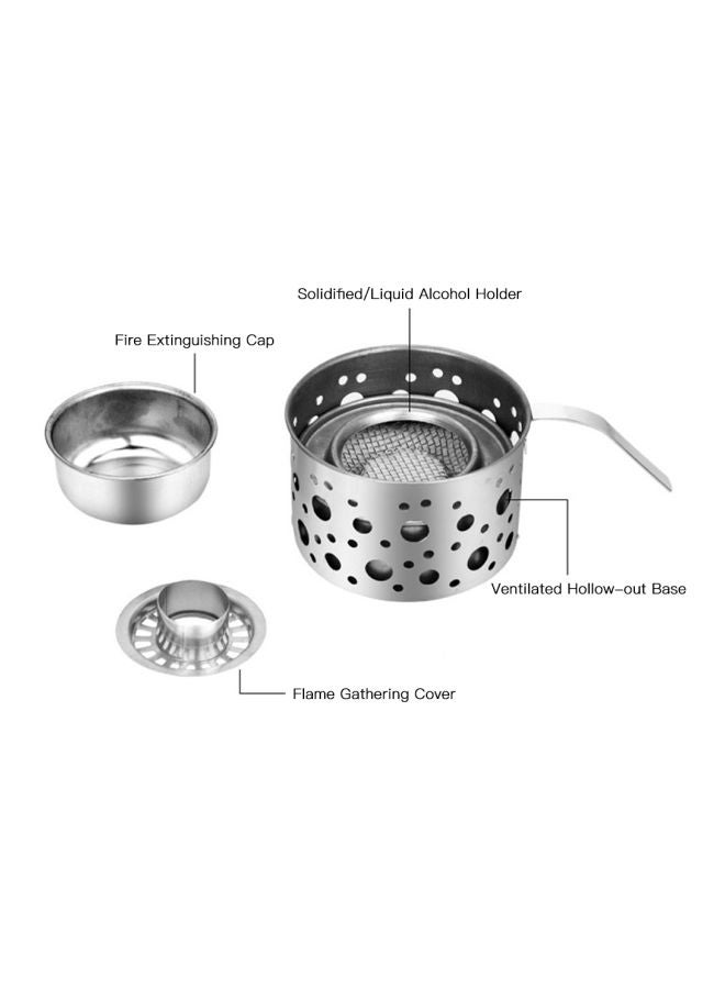 موقد كحول من الإستانلس ستيل. 21.5x18سم - Image 4