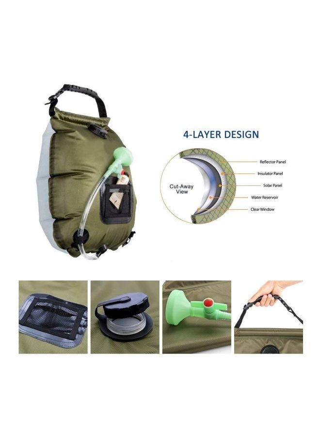Generic Portable Outdoor Solar Hot Shower Bag 19.7x18.5inch  - Image 2