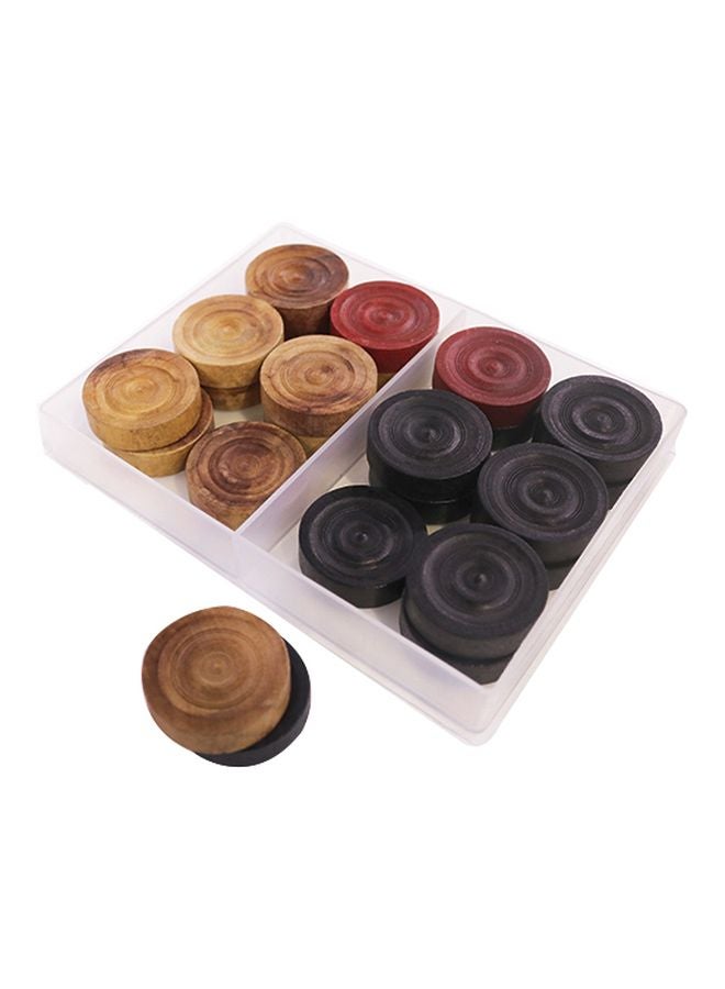 SISCAA 24-Piece Commander Carrom Coin Set 0.9cm - Image 1