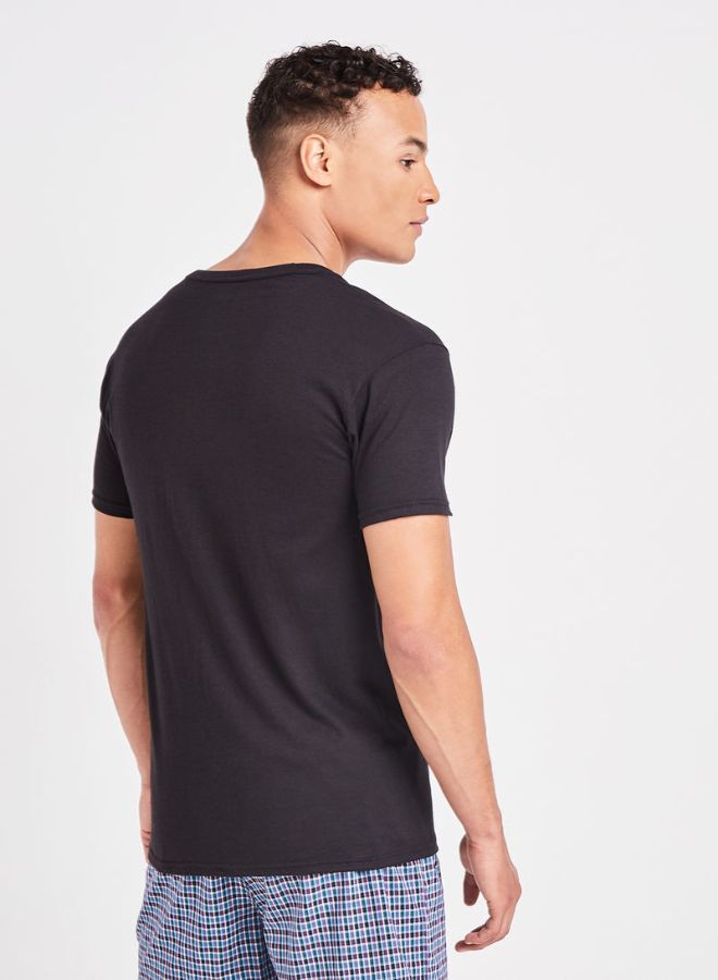 Hanes Pack Of 3 Ultimate Comfort T-Shirts Assorted Color/Print  - Image 2