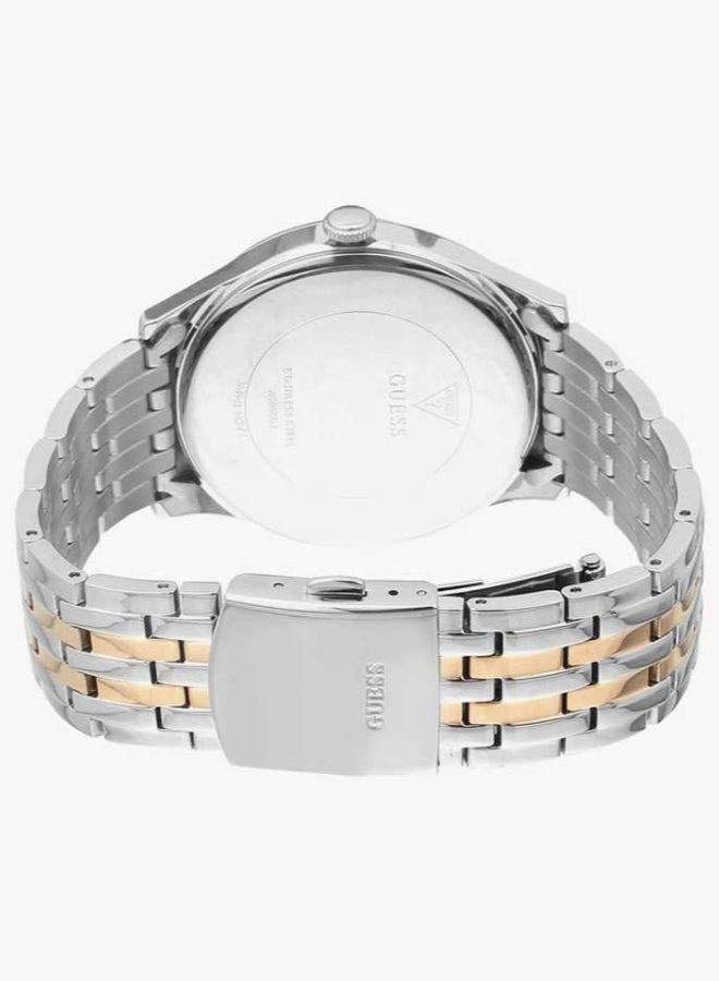 جس ساعة يد بعقارب وسوار من الستانلس ستيل طراز W0995G3 men - Image 2