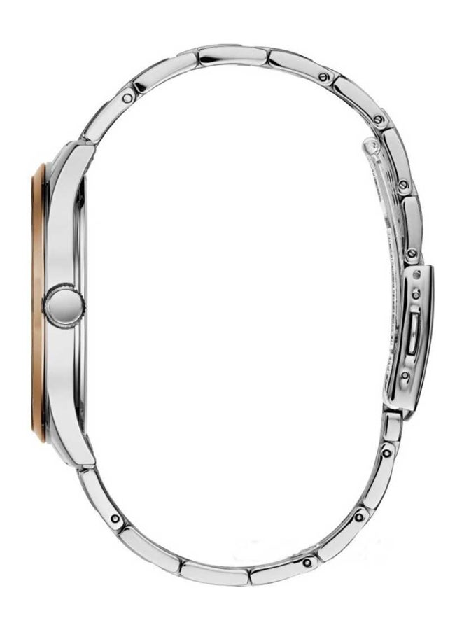 جس ساعة يد بعقارب وسوار من الستانلس ستيل طراز W0995G3 men - Image 3