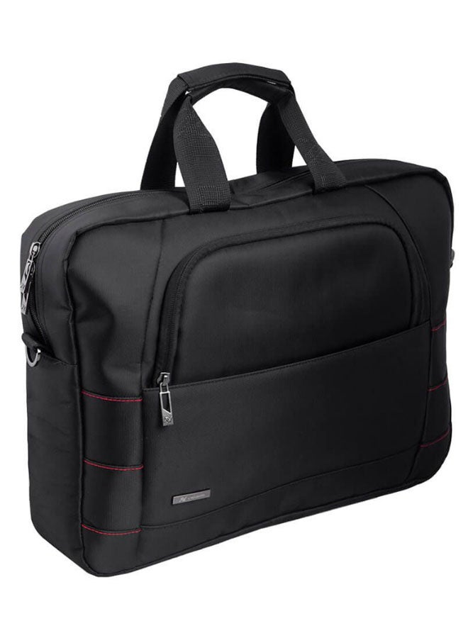 L'avvento Business Messenger Laptop Bag Fits 15.6 Inches Black/Red - Image 3