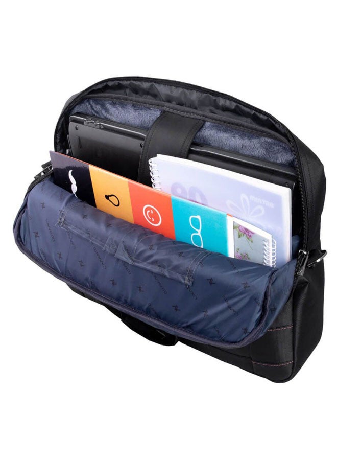 L'avvento Business Messenger Laptop Bag Fits 15.6 Inches Black/Red - Image 4