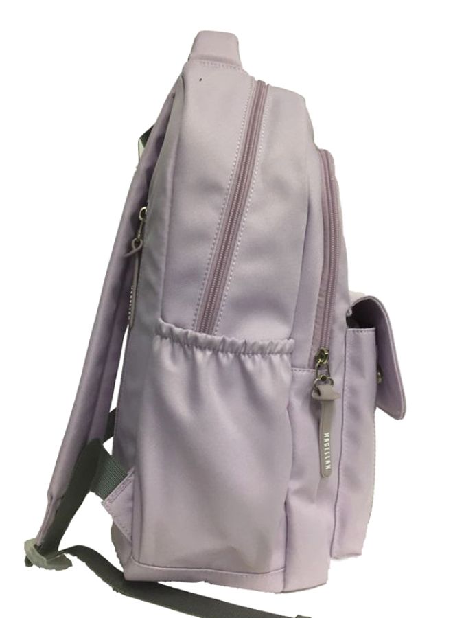 ماجلان حقيبة ظهر بحزام كتف مطرزة بنقشة زهور مقاس 16.5 بوصة رمادي - Image 3