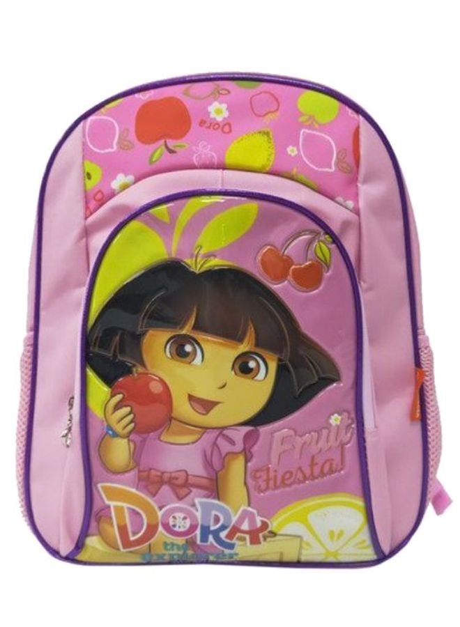 دورا حقيبة ظهر مع حزام للكتف بتصميم طبعات فاكهة، بمقاس 18 بوصة. وردي/أرجواني - Image 1