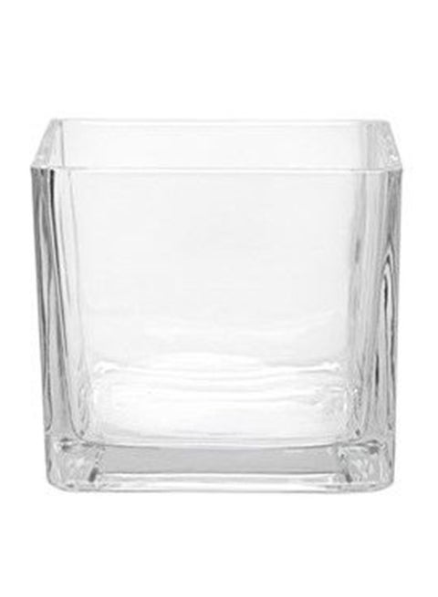 Cube Transparent Vase Clear 8 x 8centimeter