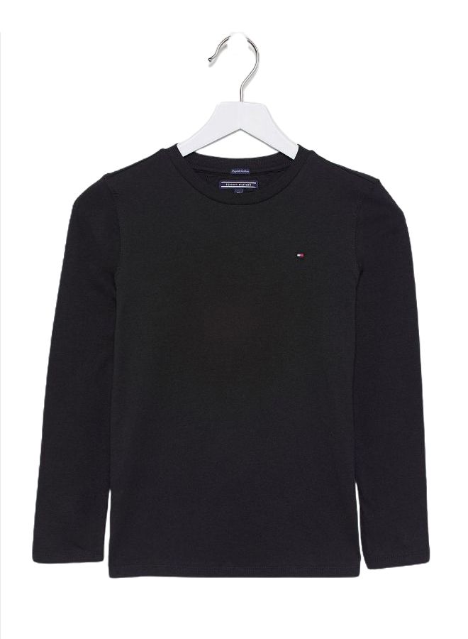 TOMMY HILFIGER Basic Long Sleeve T-Shirt Black  - Image 1