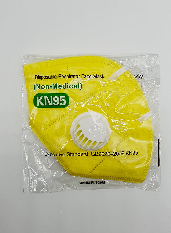 KN95 Non Medical Protective Face Mask Yellow 12cm - Image 2