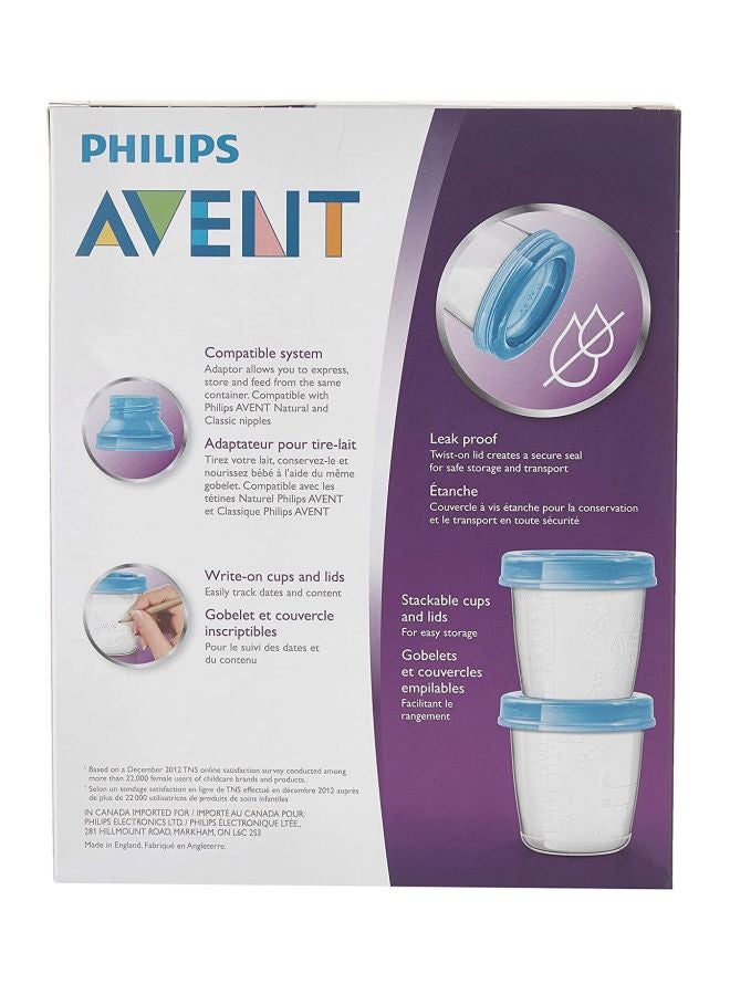 PHILIPS AVENT Pack Of 10 Breast Milk Storage Cups With Lids  - Image 5