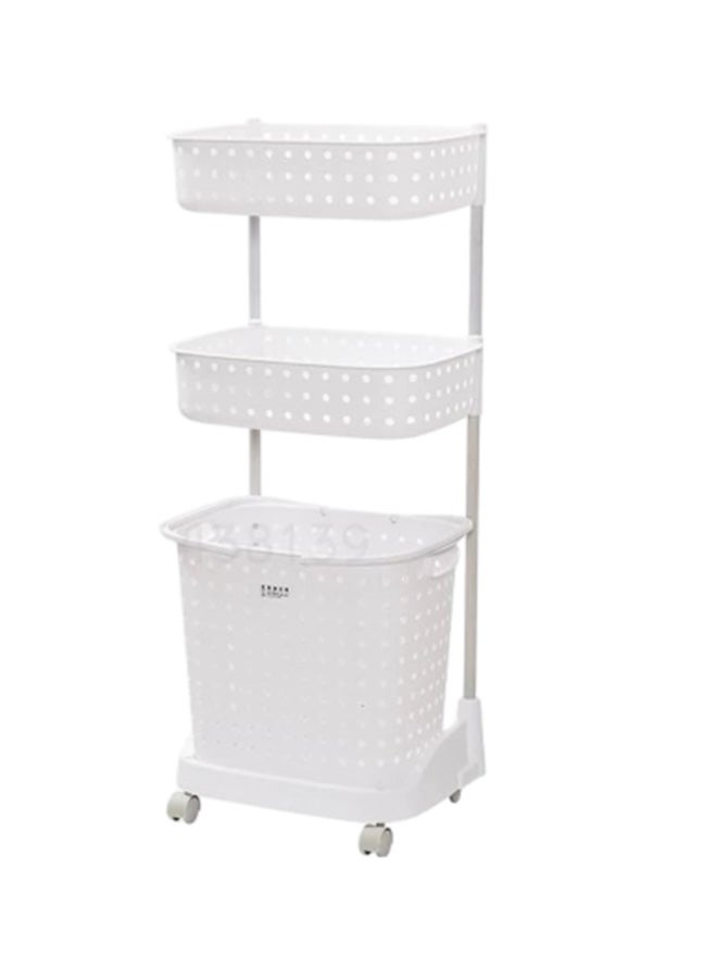 رومان جيفتس حامل تخزين للغسيل بتصميم قابل للفصل أبيض 45x26x80سم - Image 1