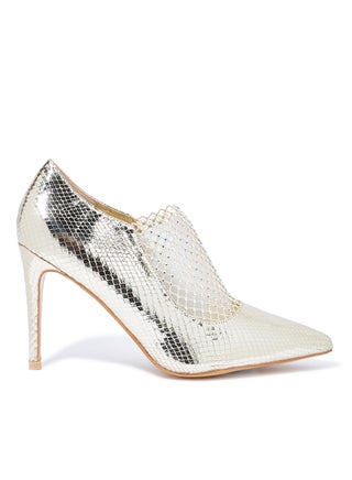 Embellished Mesh Pumps Gold - v1597044749/N33846464V_4