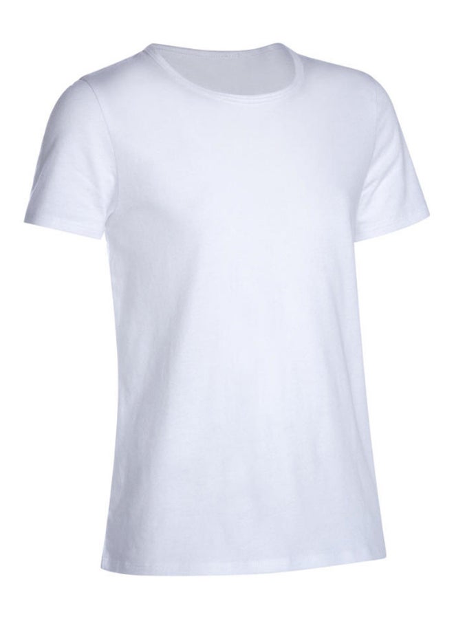 DECATHLON Casual Round Neck T-Shirt White - Image 1
