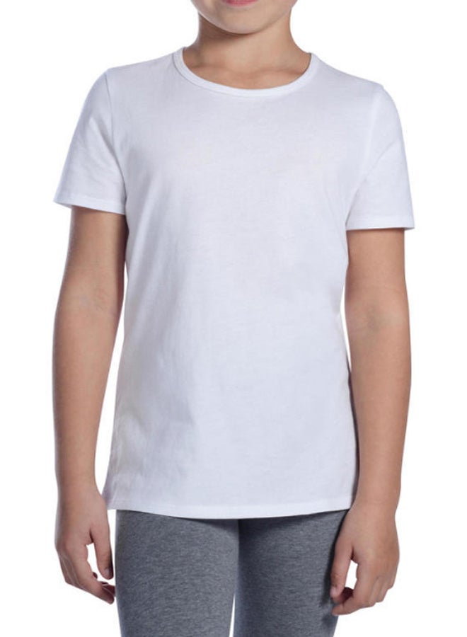 DECATHLON Casual Round Neck T-Shirt White - Image 2