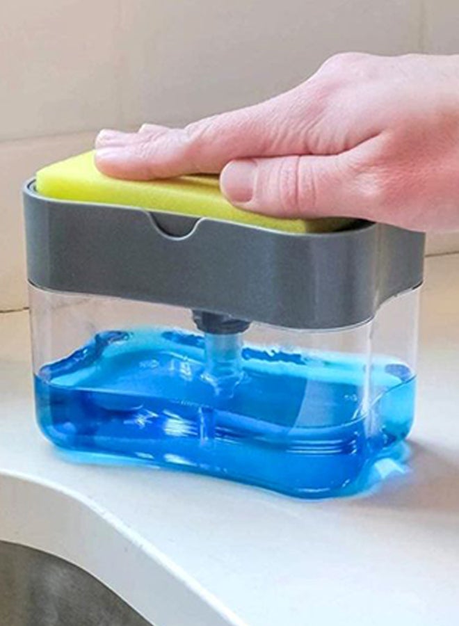 Generic 2-In-1 Soap Pump And Sponge Caddy Detergent Dispenser Holder Multicolour -cm  - Image 2