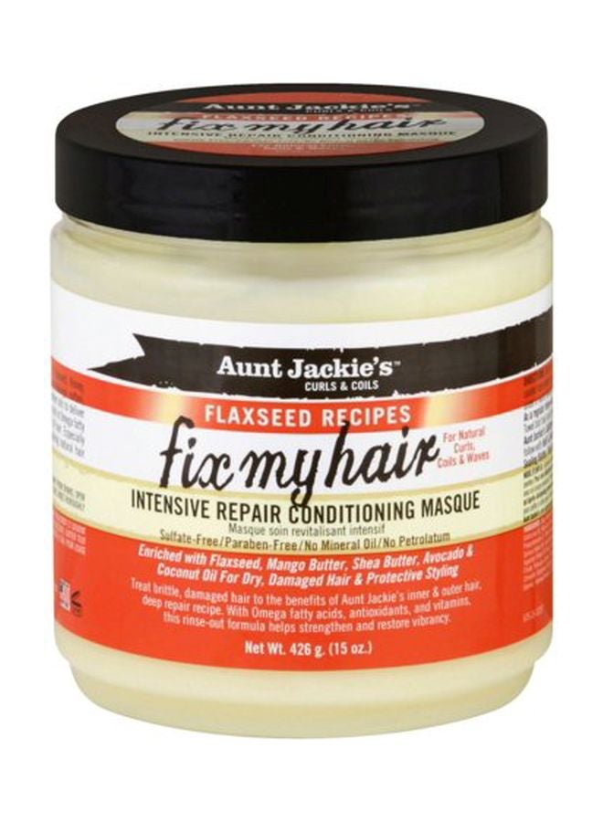 Aunt Jackie's Flaxseed Recipes Fix My Hair Intensive Repair Conditioning Mask 