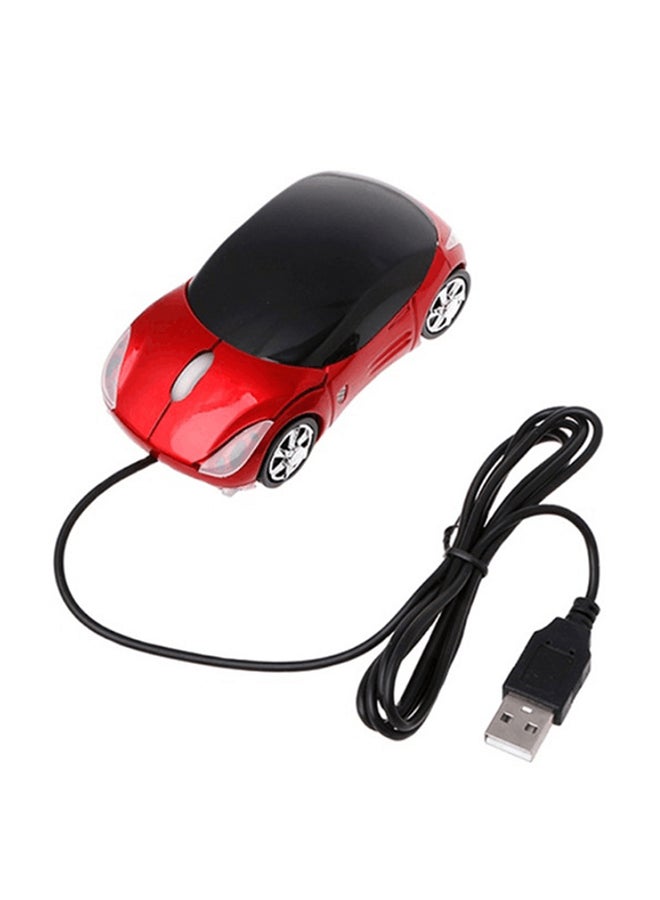 Car Style Optical Mouse Red - Image 2