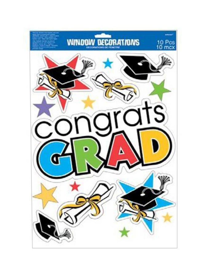 Amscan 10-Piece Printed Window Decoration Set