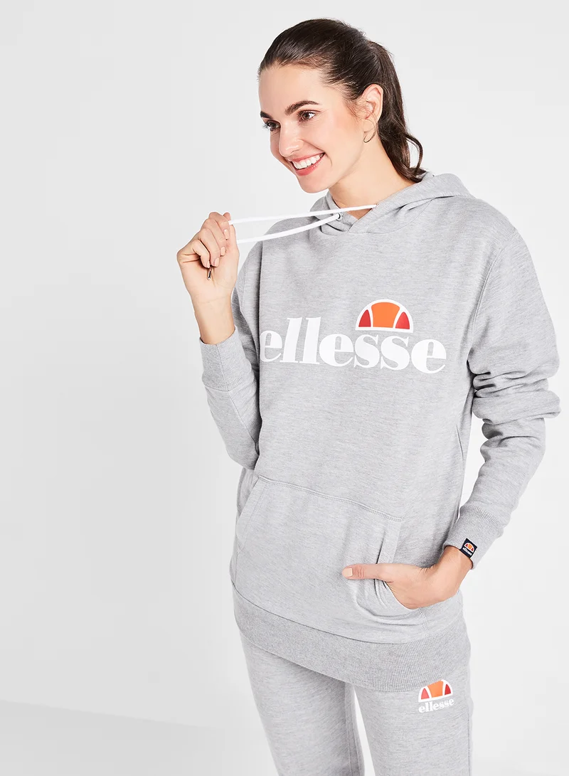 Ellesse Picton OH Hoodie Grey Marl