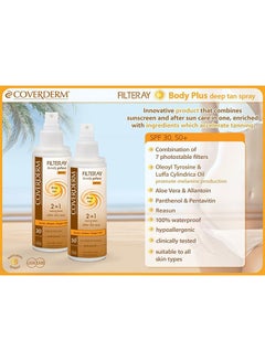 COVERDERM Filteray Body Plus Deep Tan Milk With SPF30 100ml  - Image 2