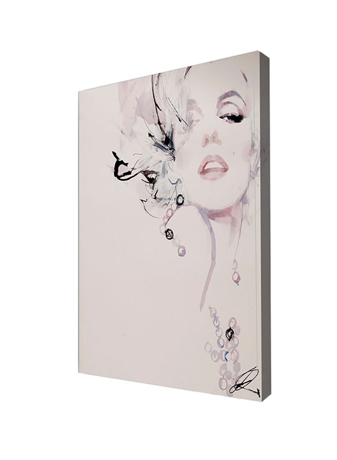 لوحة رسمة فنية لديكور المنزل وردي/أسود 70x50سم