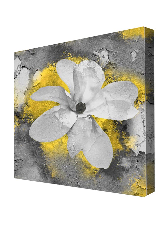 لوحة رسمة فنية لديكور المنزل رمادي / أصفر 70x55سم