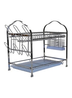 Royalford 2-Layer Stainless Steel Wall Hanging Dish Rack Silver 54x25.2x37.8cm  - Image 3