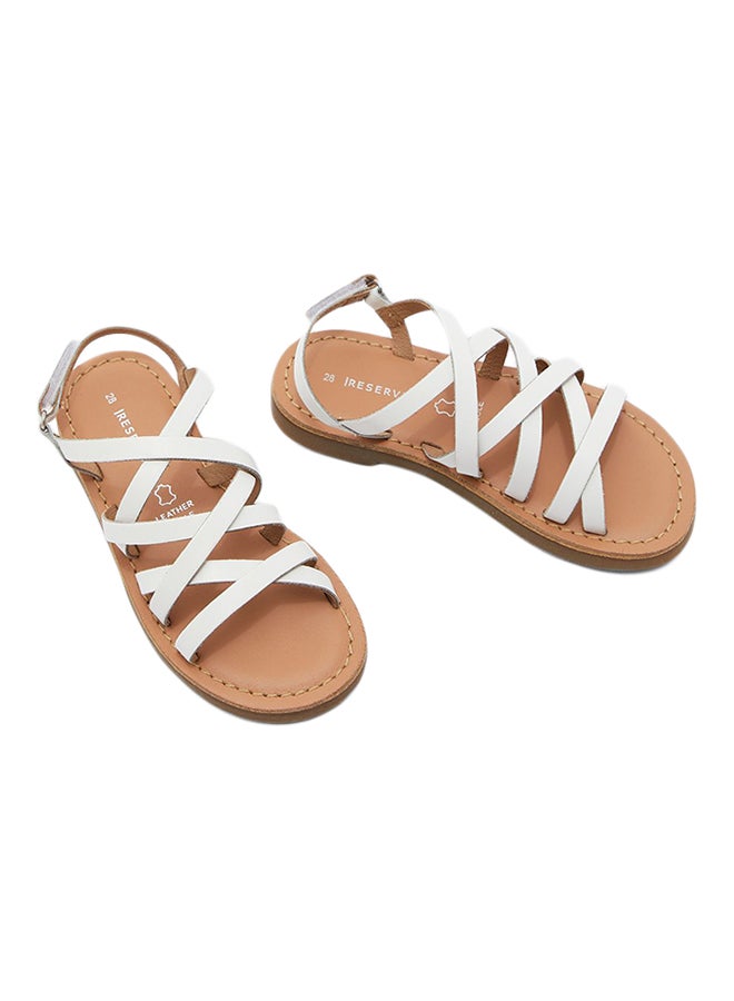 Reserved Kids Multi Cross Strap Sandals White - Image 4
