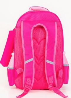 Generic Kids Pencil Case Attached Pattern Backpack 17.7 Inches Pink/White/Blue  - Image 2