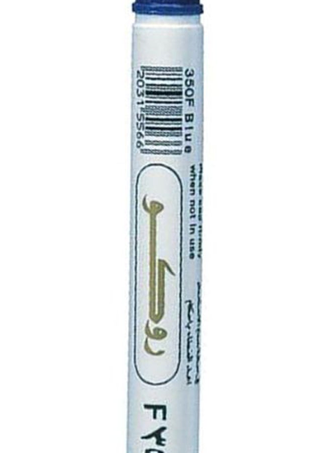 روكو قلم ماركر دائم برأس مدبب أبيض/ذهبي/أزرق - Image 2