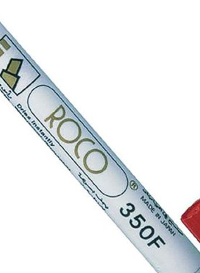 ROCO Chisel Tip Permanent Marker White/Gold/Red  - Image 2