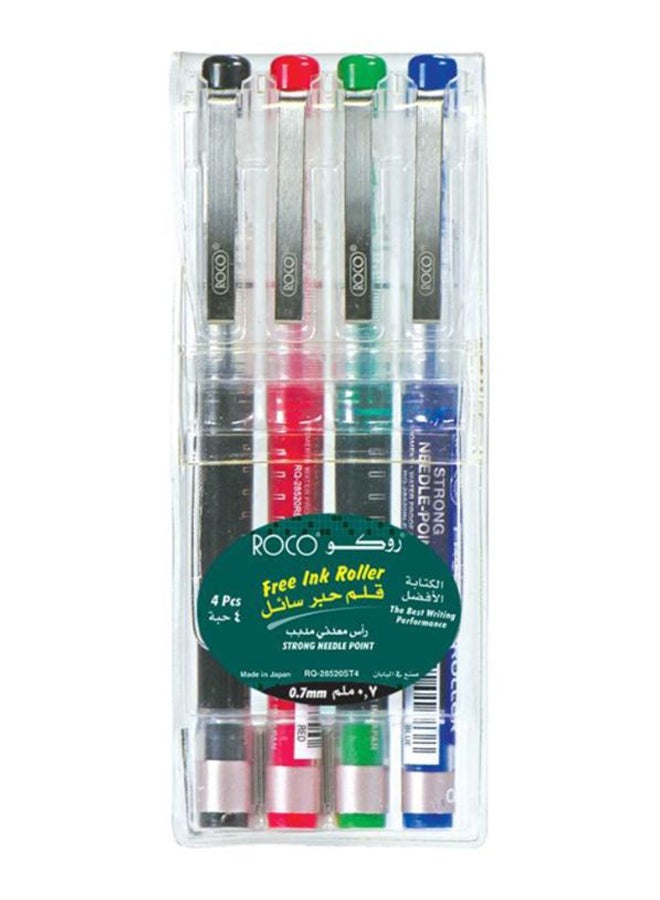 روكو طقم أقلام حبر سائلة من 4 قطع متعدد الألوان - Image 1