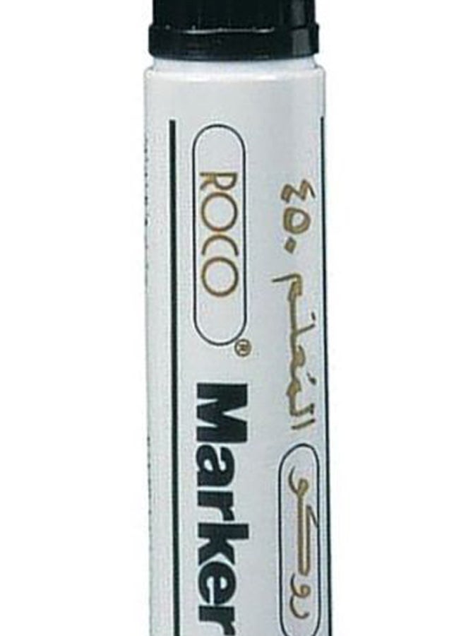 ROCO Chisel Tip Permanent Marker White/Gold/Black  - Image 2