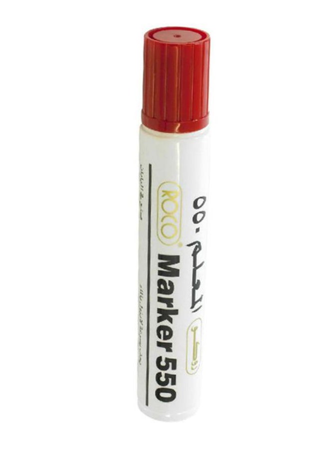ROCO Chisel Tip Permanent Marker White/Gold/Red  - Image 1