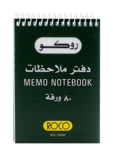 A7 Memo Notebook Green/White