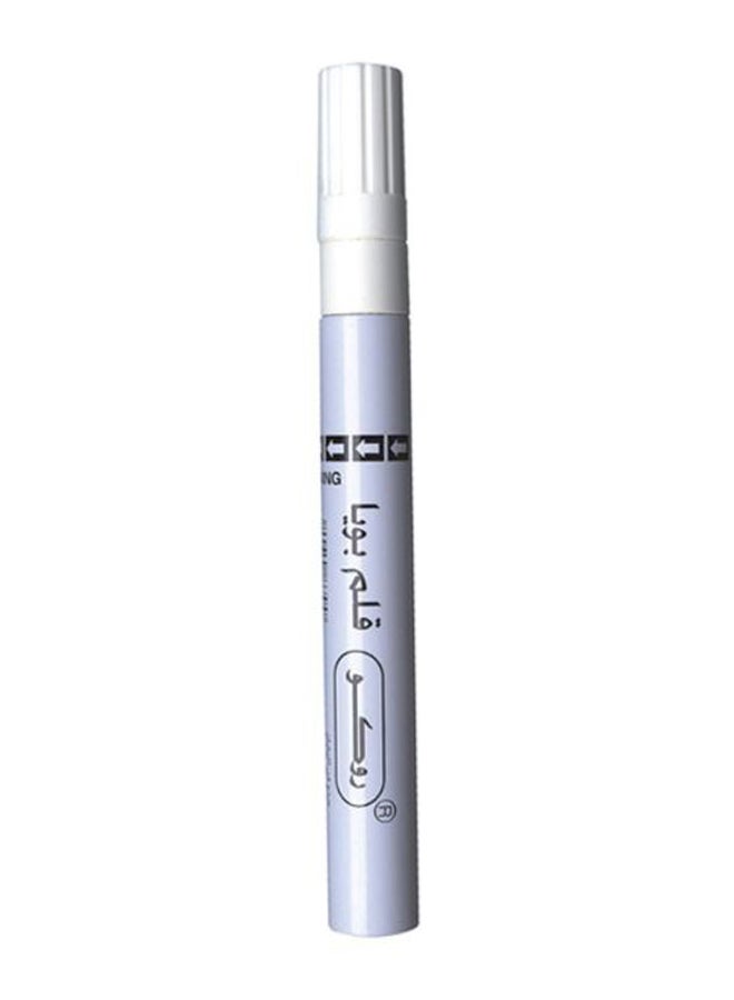 ROCO Round Tip Graphic Erasable Marker White/Silver - Image 1