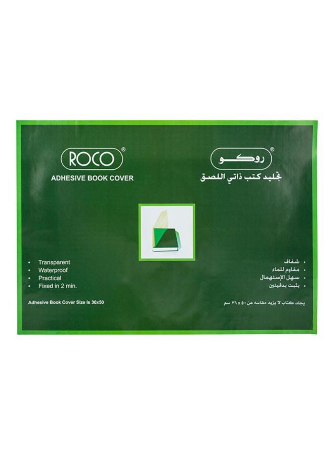روكو غلاف كتاب لاصق مضاد للماء أخضر/أبيض - Image 1