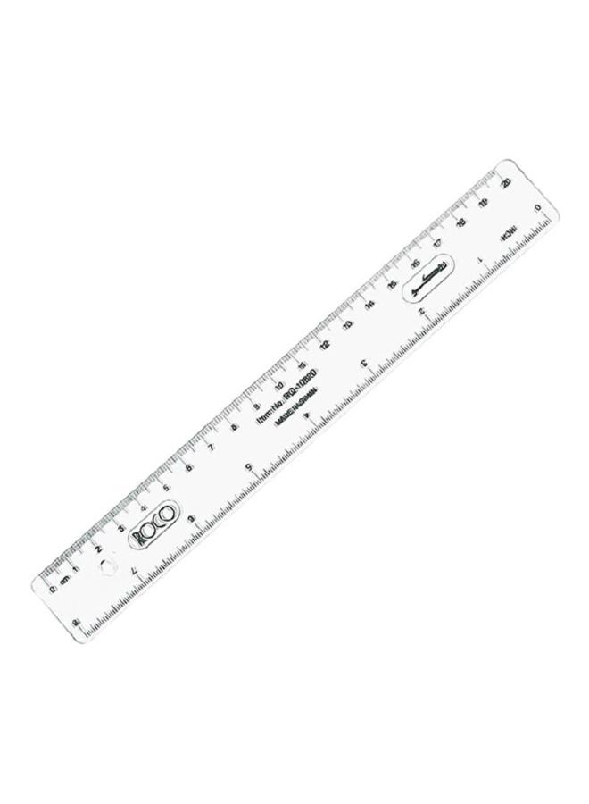 روكو مسطرة بتصميم مانع للانزلاق وبحافة مائلة شفاف/ أسود - Image 1